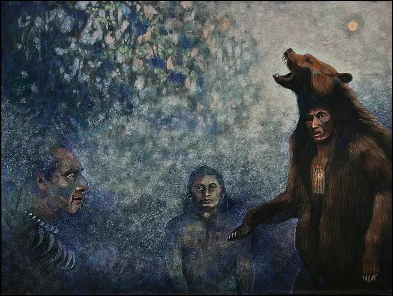 Bear shaman and warriors